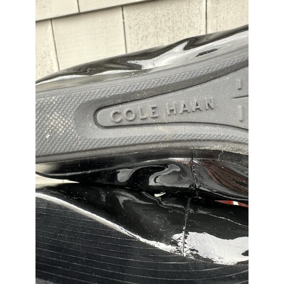 Cole Haan black patent leather wedge heels Grand Zero OS sz 9 office comfy - Picture 6 of 9